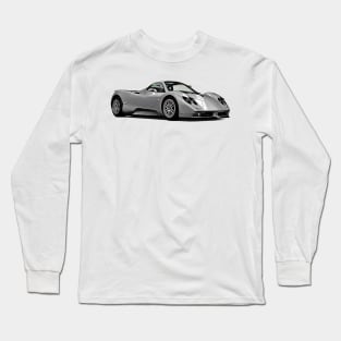 Pagani Zonda C12S Supercar Racing Cartoon Long Sleeve T-Shirt